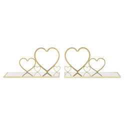 Ensemble de 2 cheminées de lit mural en forme de cœur – Romantisme et design unique (41,5 x 18 x 21 cm)