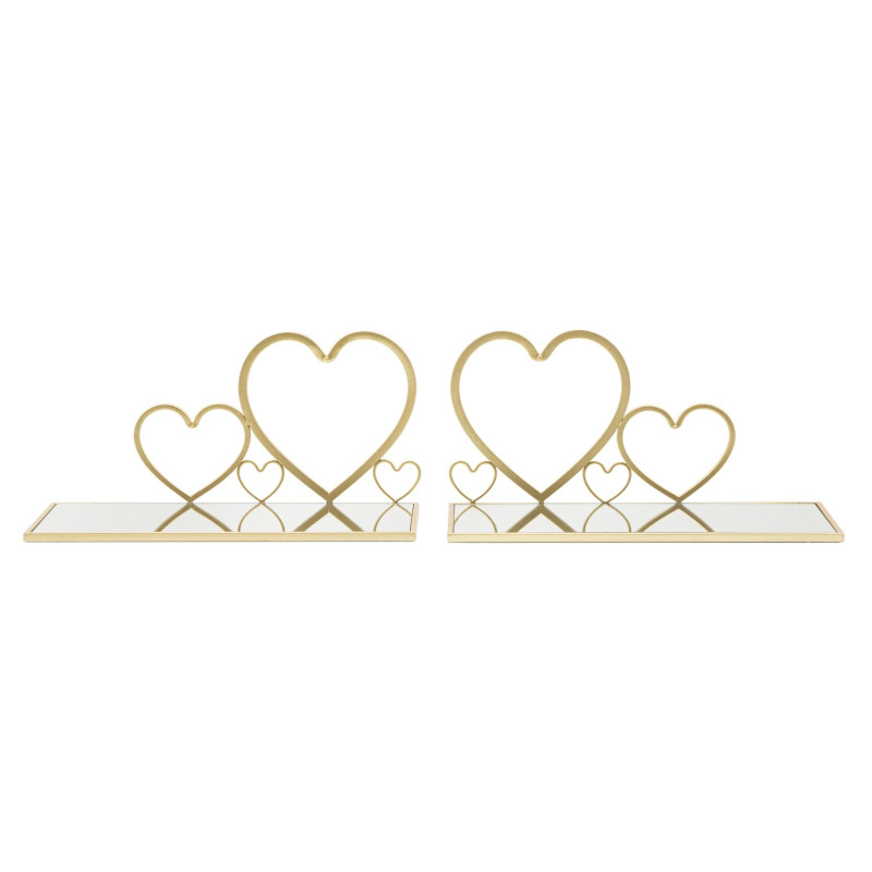 Ensemble de 2 cheminées de lit mural en forme de cœur – Romantisme et design unique (41,5 x 18 x 21 cm)