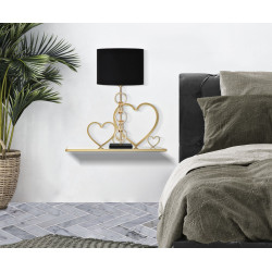 Ensemble de 2 cheminées de lit mural en forme de cœur – Romantisme et design unique (41,5 x 18 x 21 cm)