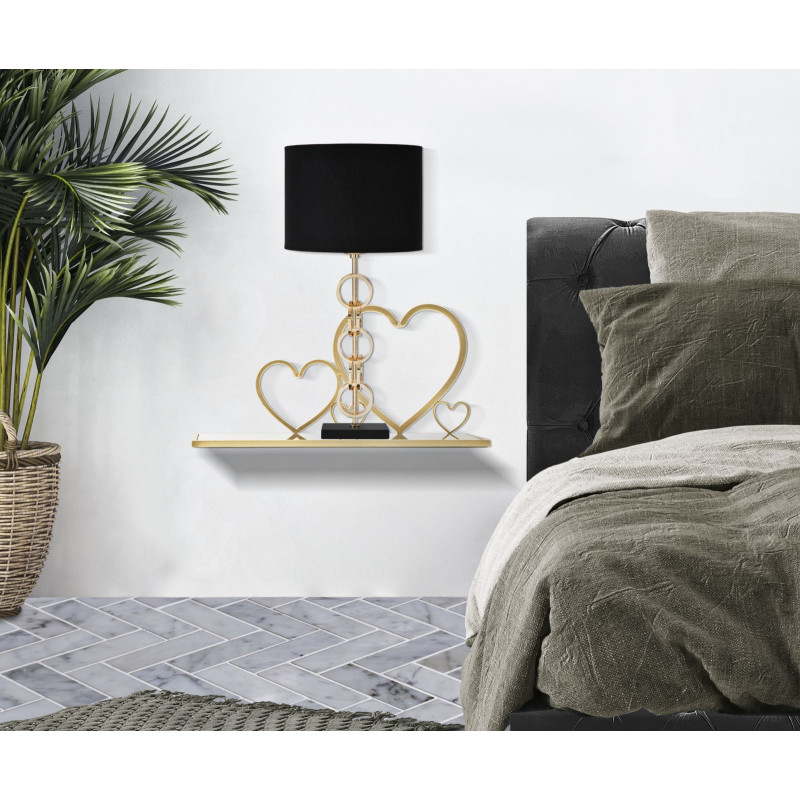 Ensemble de 2 cheminées de lit mural en forme de cœur – Romantisme et design unique (41,5 x 18 x 21 cm)