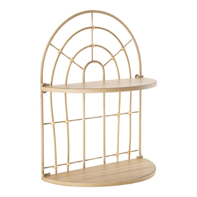 Étagère double architecture – Design original et pratique pour vos murs (34,5 x 18 x 45,5 cm)
