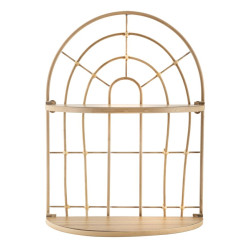 Étagère double architecture – Design original et pratique pour vos murs (34,5 x 18 x 45,5 cm)