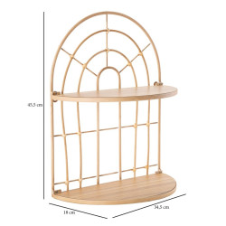 Étagère double architecture – Design original et pratique pour vos murs (34,5 x 18 x 45,5 cm)