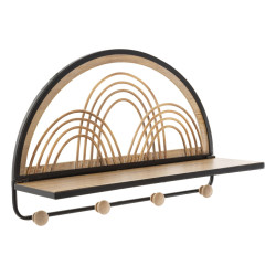 Étagère OPORTO avec cintres – Polyvalence et élégance murale (46 x 15,5 x 30 cm)