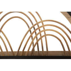 Étagère OPORTO avec cintres – Polyvalence et élégance murale (46 x 15,5 x 30 cm)