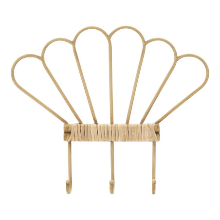 Cinzento de parede Panama com 3 ganchos – Organização prática e design refinado (37,5 x 5 x 32,5 cm)