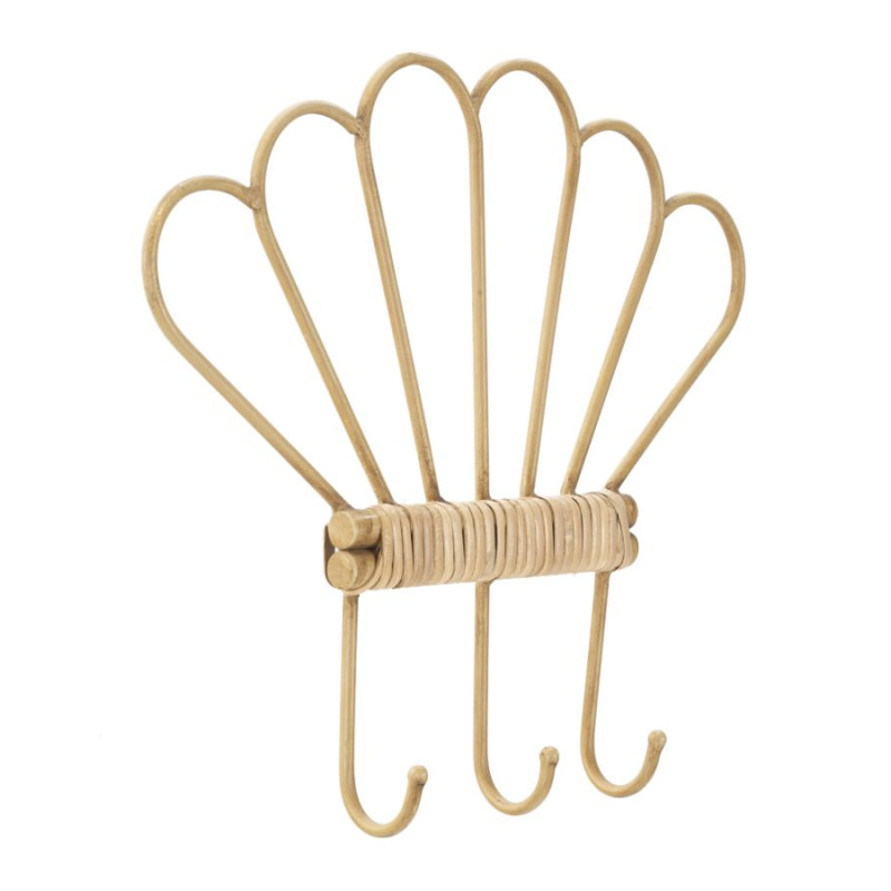 Cinzento de parede Panama com 3 ganchos – Organização prática e design refinado (37,5 x 5 x 32,5 cm)