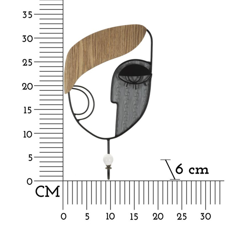 Crochê de parede PICASSY – Minimalismo e praticidade decorativa (16 x 6 x 33 cm)