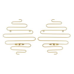Conjunto de 2 soportes de pared para velas ALID – Funcionalidad y encanto decorativo (33 x 10 x 34 cm)