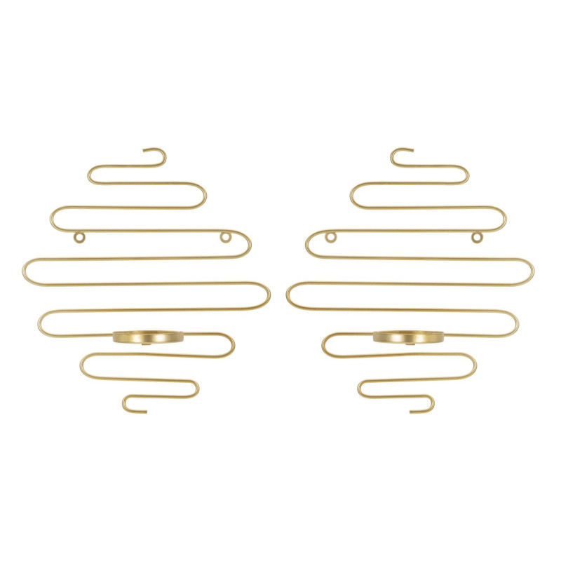 Conjunto de 2 suportes de parede para velas ALID – Funcionalidade e charme decorativo (33 x 10 x 34 cm)