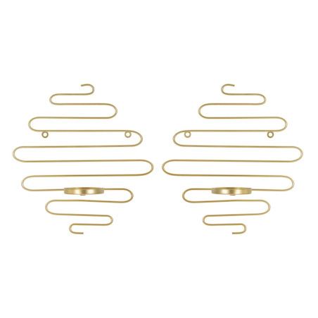 Conjunto de 2 soportes de pared para velas ALID – Funcionalidad y encanto decorativo (33 x 10 x 34 cm)