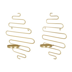 Coppia di supporti da parete per candele ALID – Funzionalità e fascino decorativo (33 x 10 x 34 cm)