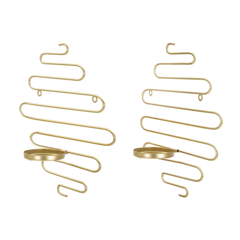 Coppia di supporti da parete per candele ALID – Funzionalità e fascino decorativo (33 x 10 x 34 cm)