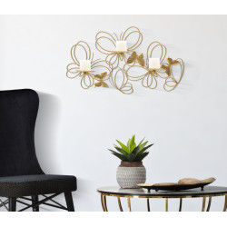 Portacandele da parete PAPILS – Design raffinato e modernità (61 x 12 x 34 cm)