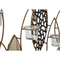 Porte-bougies mural en forme de poisson – Originalité bohème et élégance murale (66 x 9 x 40,5 cm)