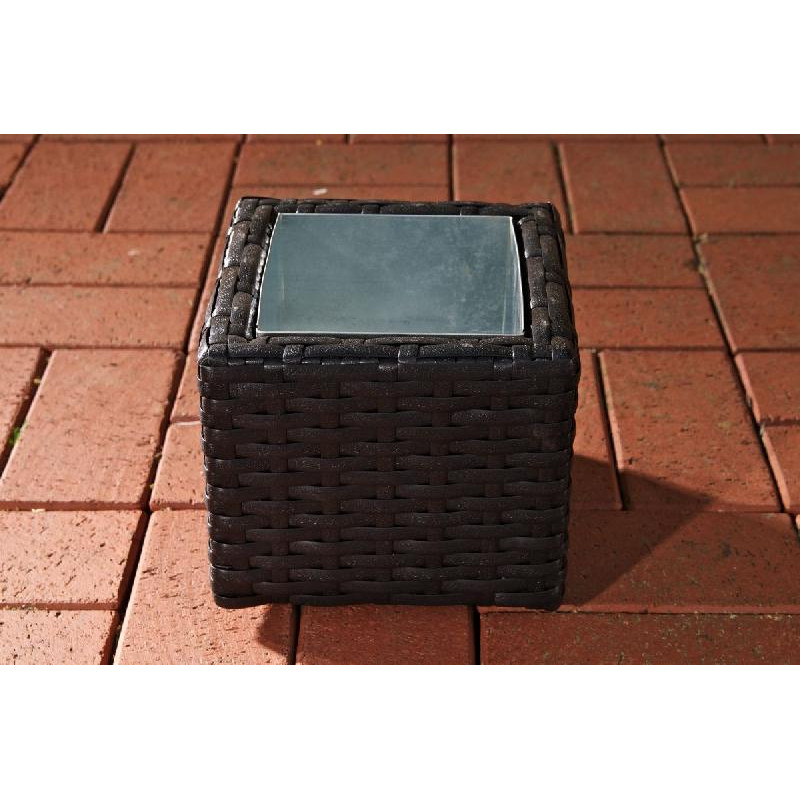 Portavaso Da Esterno Laura In Polyrattan nero