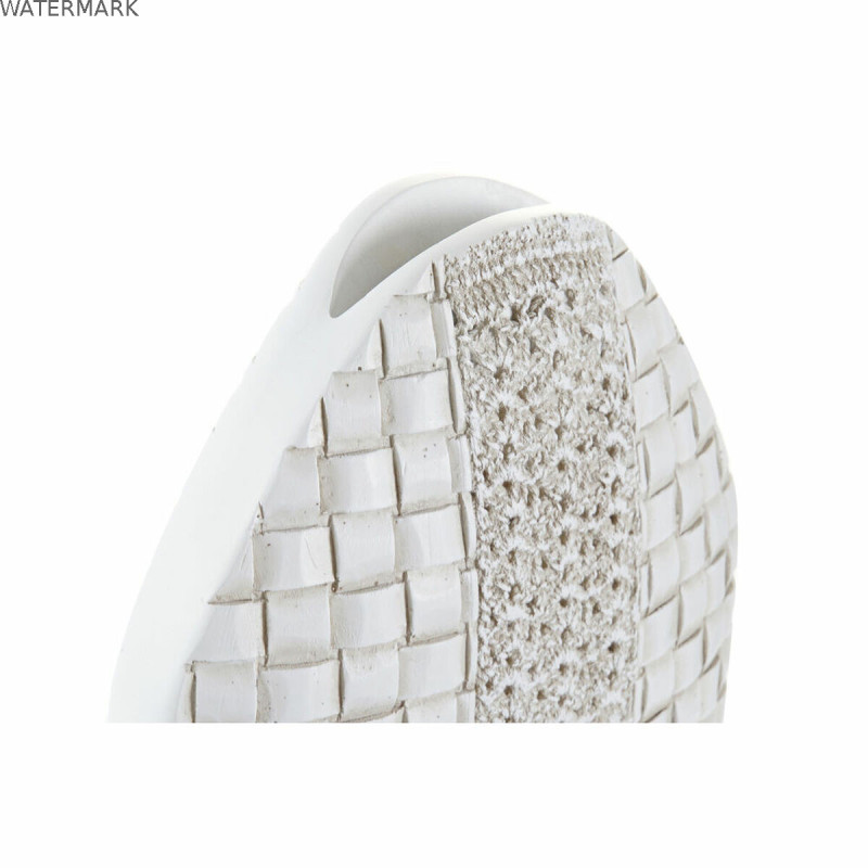 Vase DKD Home Decor 18 x 8 x 36 cm Blanc Résine Moderne
