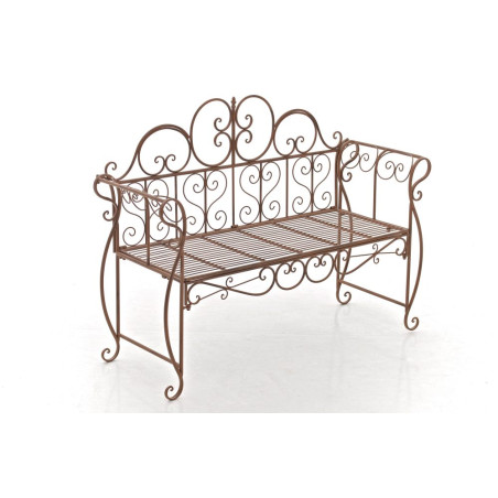 Banc de jardin Minna brun antique