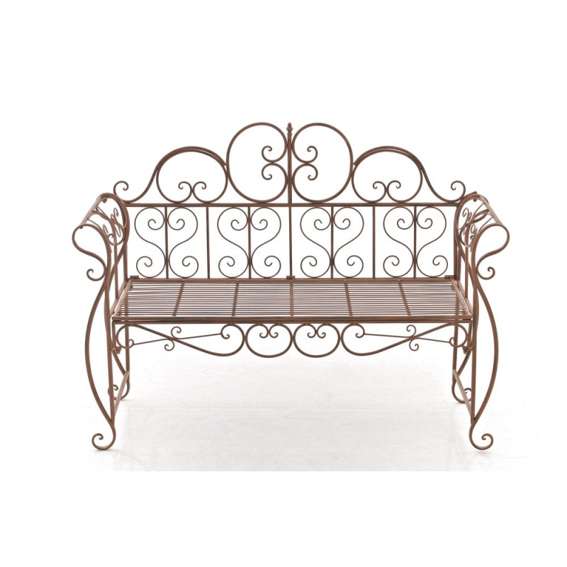 Banc de jardin Minna brun antique