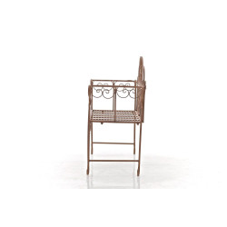 Banc de jardin Minna brun antique