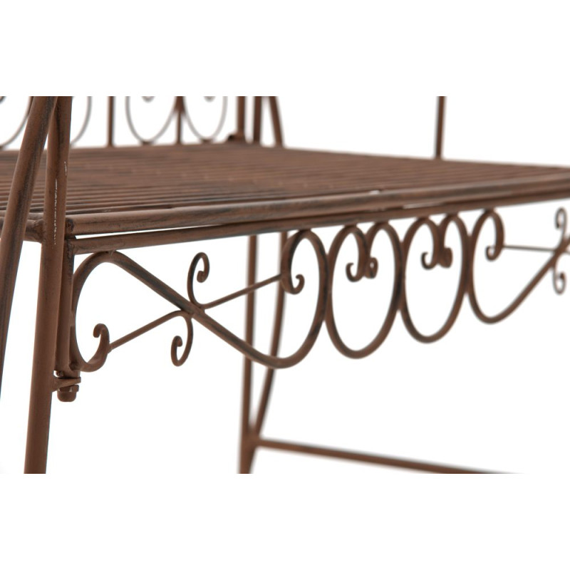Banc de jardin Minna brun antique