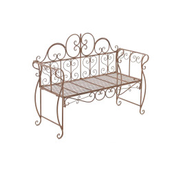 Banc de jardin Minna brun antique
