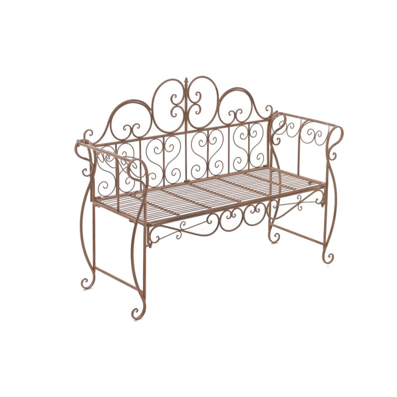 Banc de jardin Minna brun antique