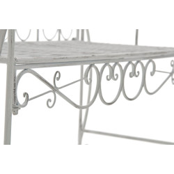 Banc de jardin Minna blanc antique