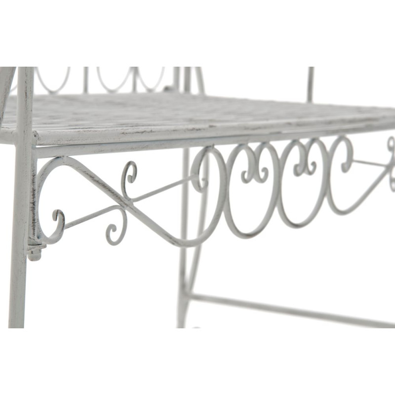 Banc de jardin Minna blanc antique