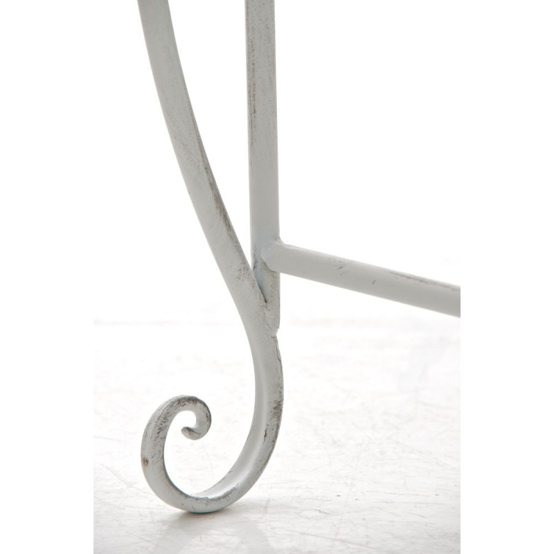 Banc de jardin Minna, blanc antique