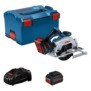 SCIE CIRCULAIRE Bosch professional GKS 18V-57-2 + 2 batteries ProCore 18V 5,5Ah + chargeur, en L-boxx