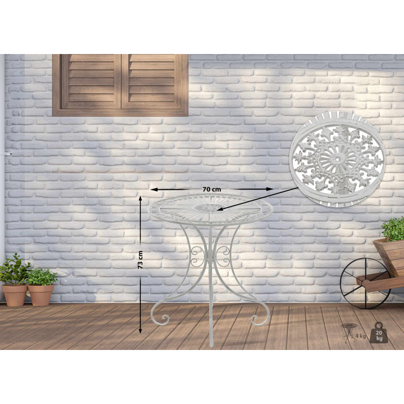 Table Hari blanc antique