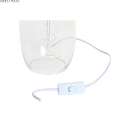 Lampe de bureau DKD Home Decor Verre Transparent Blanc Gris clair 30 x 30 x 54 cm (2 Unités)