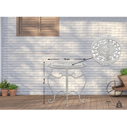 Table Indra blanc antique