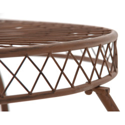 Table Sheela brun antique