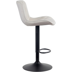 Tabouret de bar en velours Linus crème