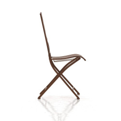 Chaise Kiran brun antique