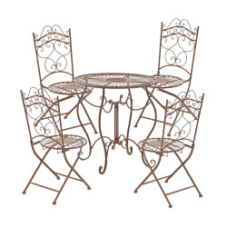 Chaise Kiran brun antique