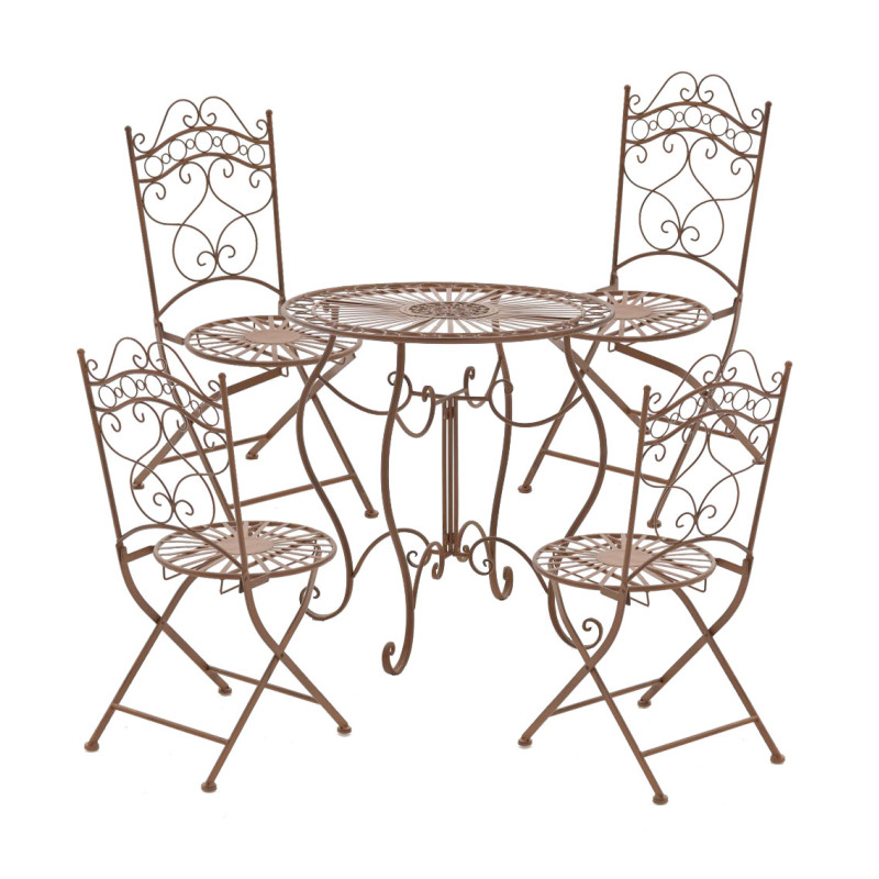 Chaise Kiran brun antique