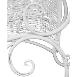 Banc de jardin Tara blanc antique