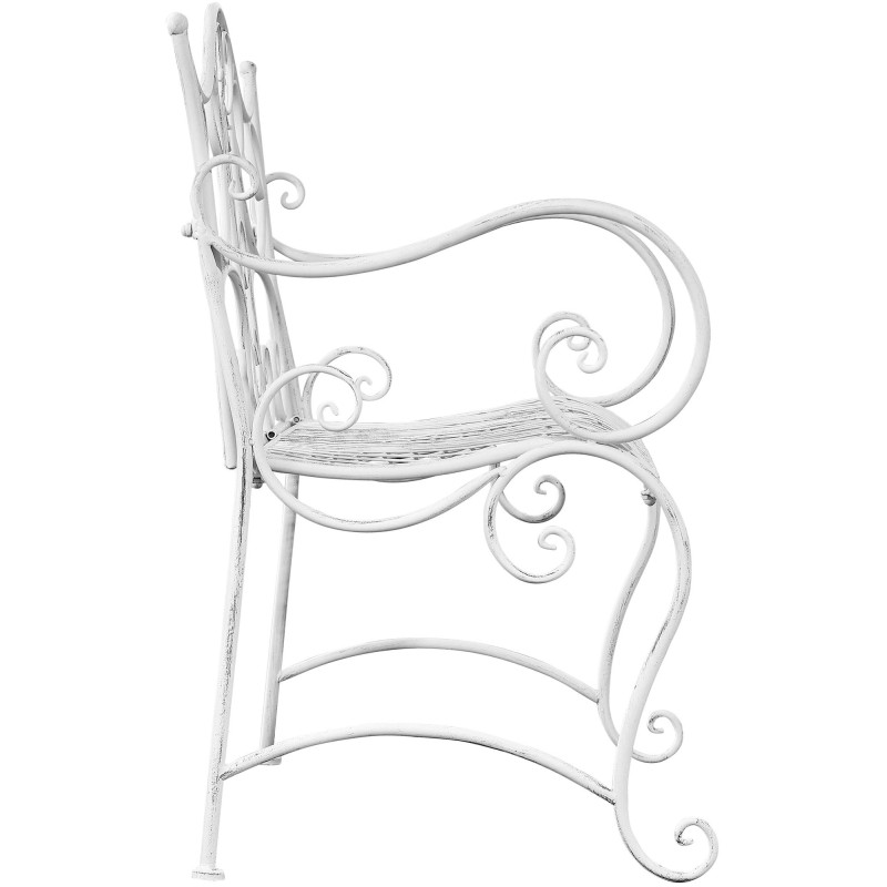 Banc de jardin Tara blanc antique