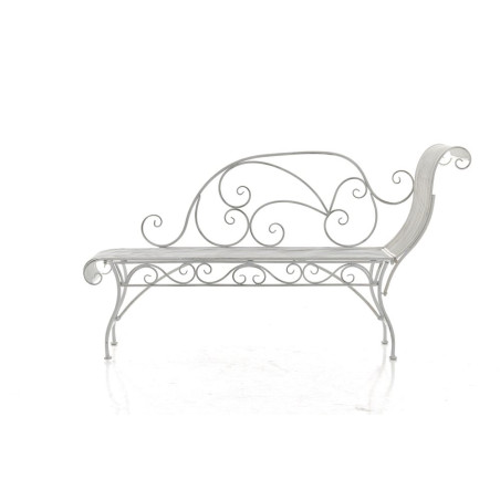 Banc de jardin Karma blanc antique
