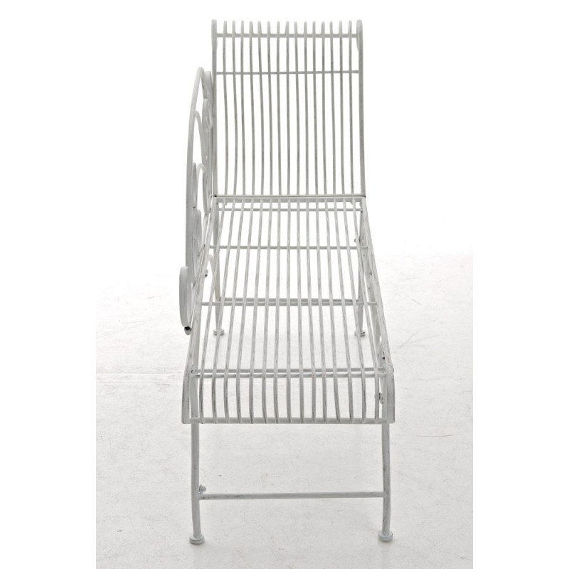 Banc de jardin Karma, blanc antique