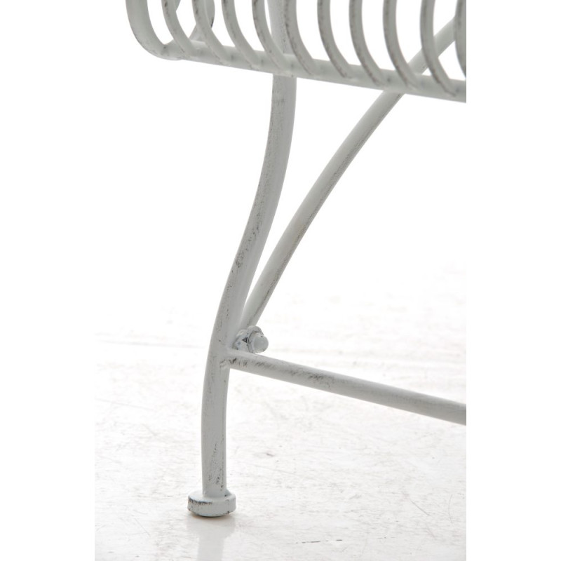Banc de jardin Karma blanc antique