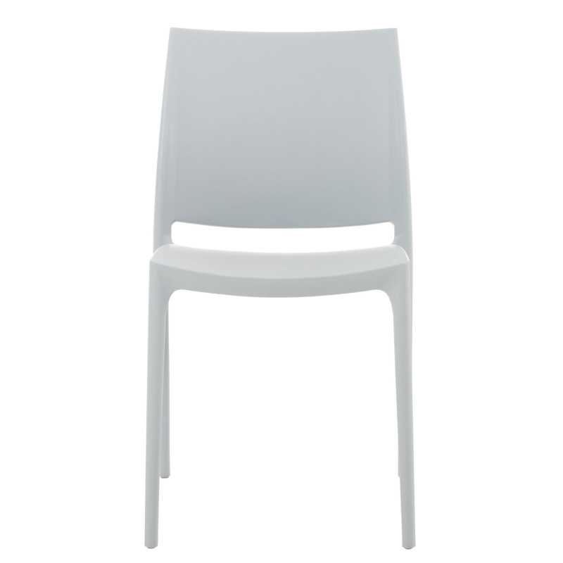 Sedia outdoor Maya impilabile grigio chiaro