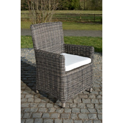 Chaise Fontana / Saint Marlo blanc crème 5 mm gris-mélange