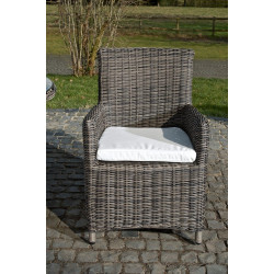 Chaise Fontana / Saint Marlo Crème blanc 5 mm gris chiné