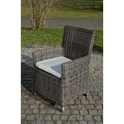 Chaise Fontana / Saint Marlo blanc crème 5 mm gris-mélange