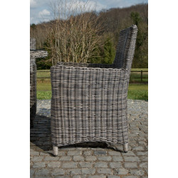 Chaise Fontana / Saint Marlo blanc crème 5 mm gris-mélange