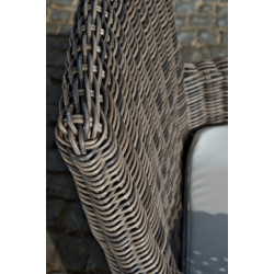 Chaise Fontana / Saint Marlo blanc crème 5 mm gris-mélange